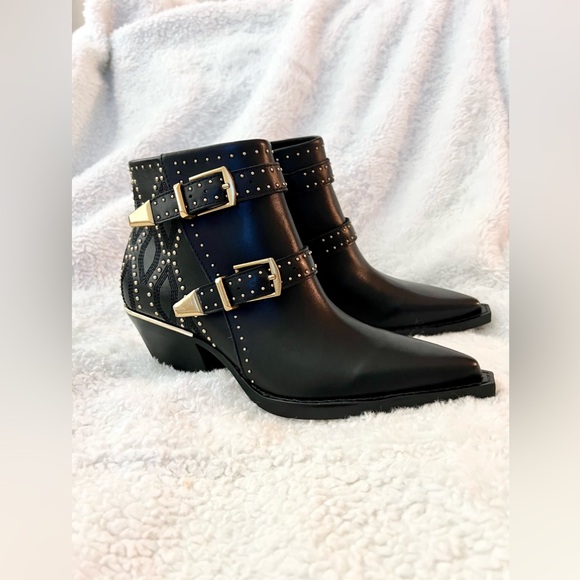 DOLCE VITA Ronnie Ankle Boots Black Leather Women’s Size 6 - Picture 4 of 8